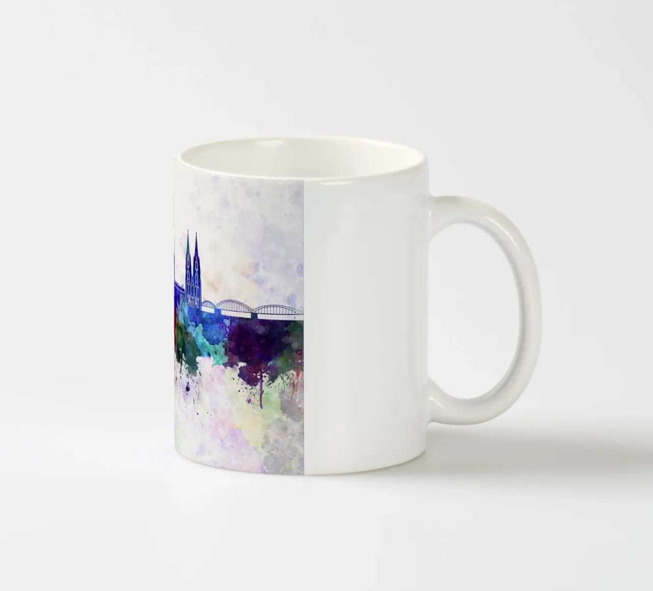 Lo skyline di Colonia in acquerello tazza in ceramica da 🎁 ARTVI-SHOP