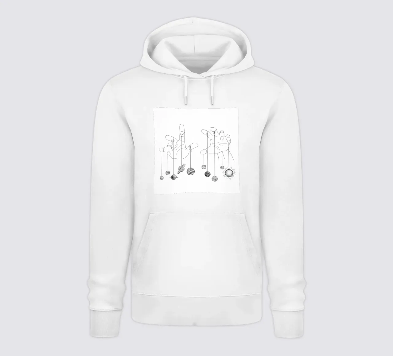 Solar System II felpa con cappuccio da Nadjaa