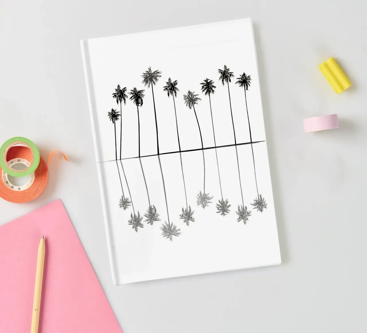 Palm Reflections II notebook by Nadjaa