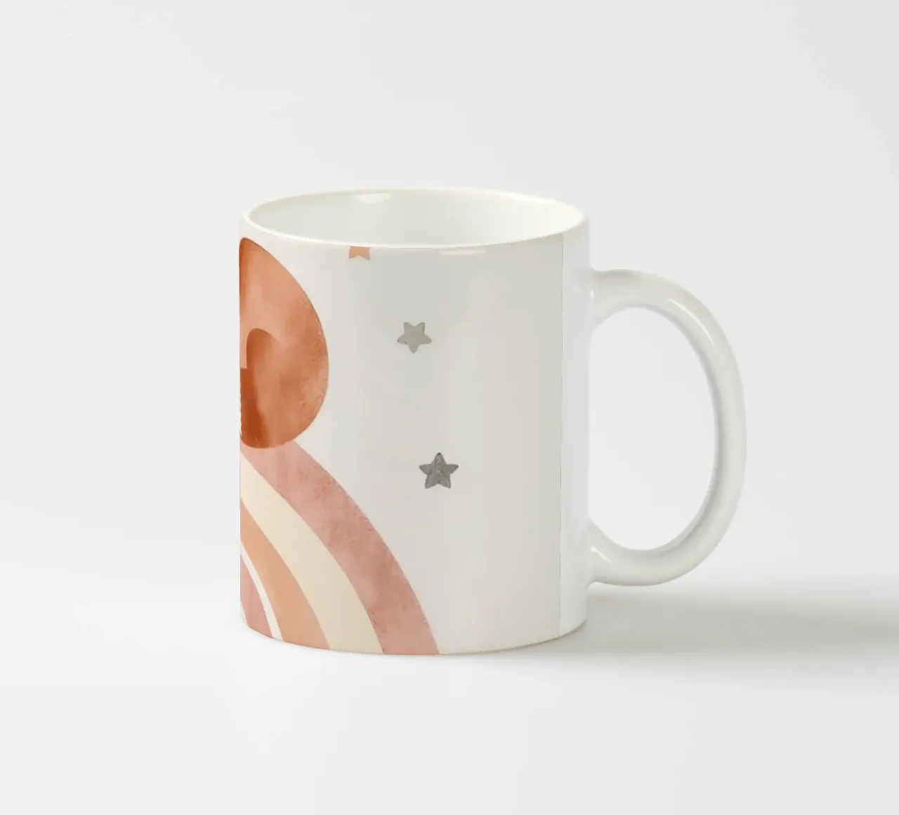 Simpatica volpe addormentata sull'arcobaleno con elementi celestiali tazza in ceramica da DesignDoodle