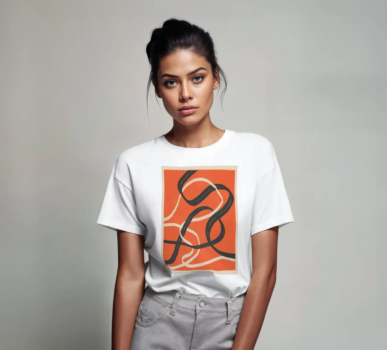 Minimal Abstract Lines Dance 2 t-shirt da Nadjaa