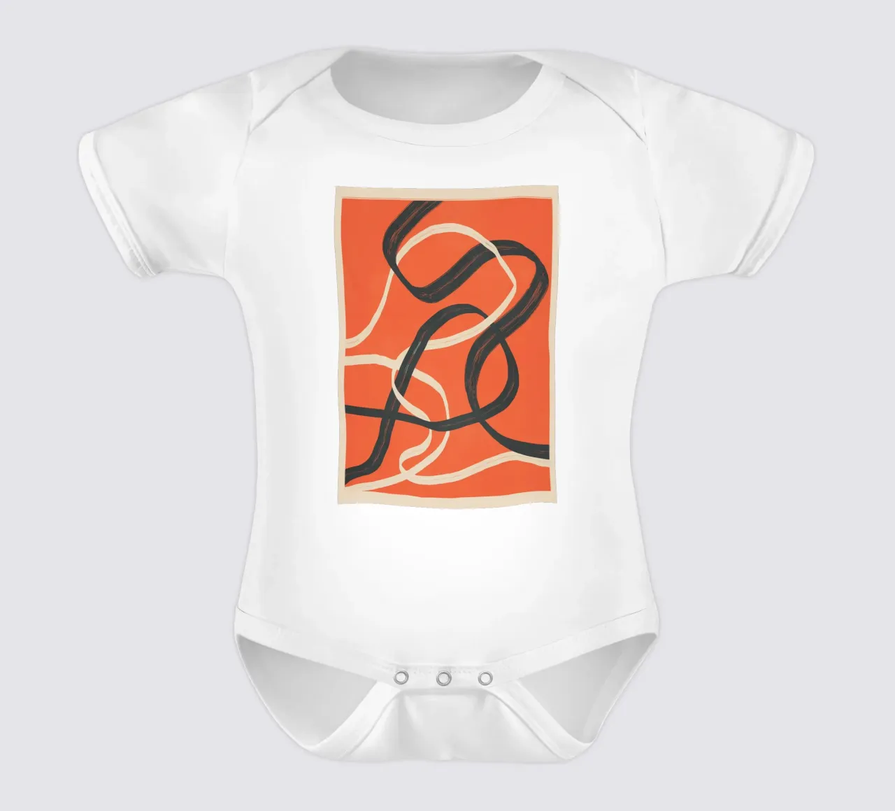 Minimal Abstract Lines Dance 2 body neonato maniche corte da Nadjaa