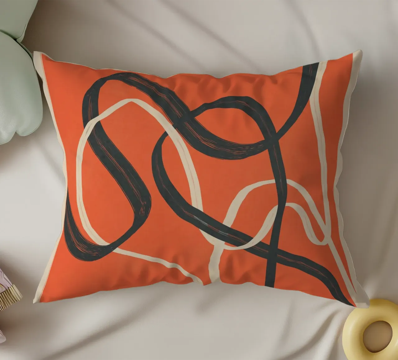 Minimal Abstract Lines Dance 2 cuscino da Nadjaa