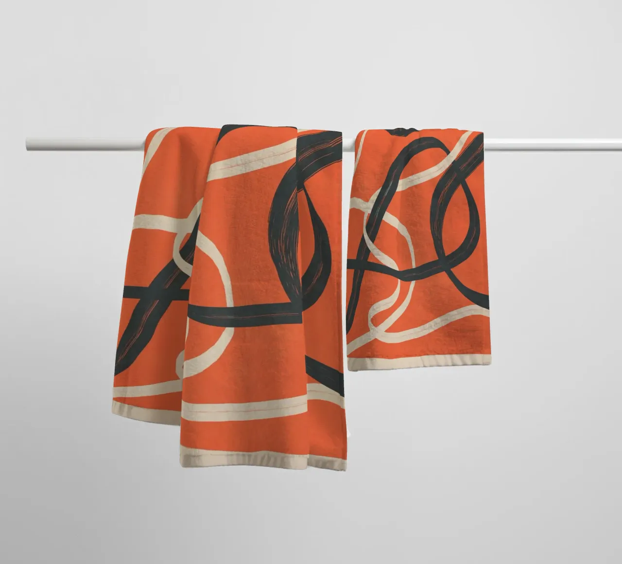 Minimal Abstract Lines Dance 2 asciugamano da bagno da Nadjaa