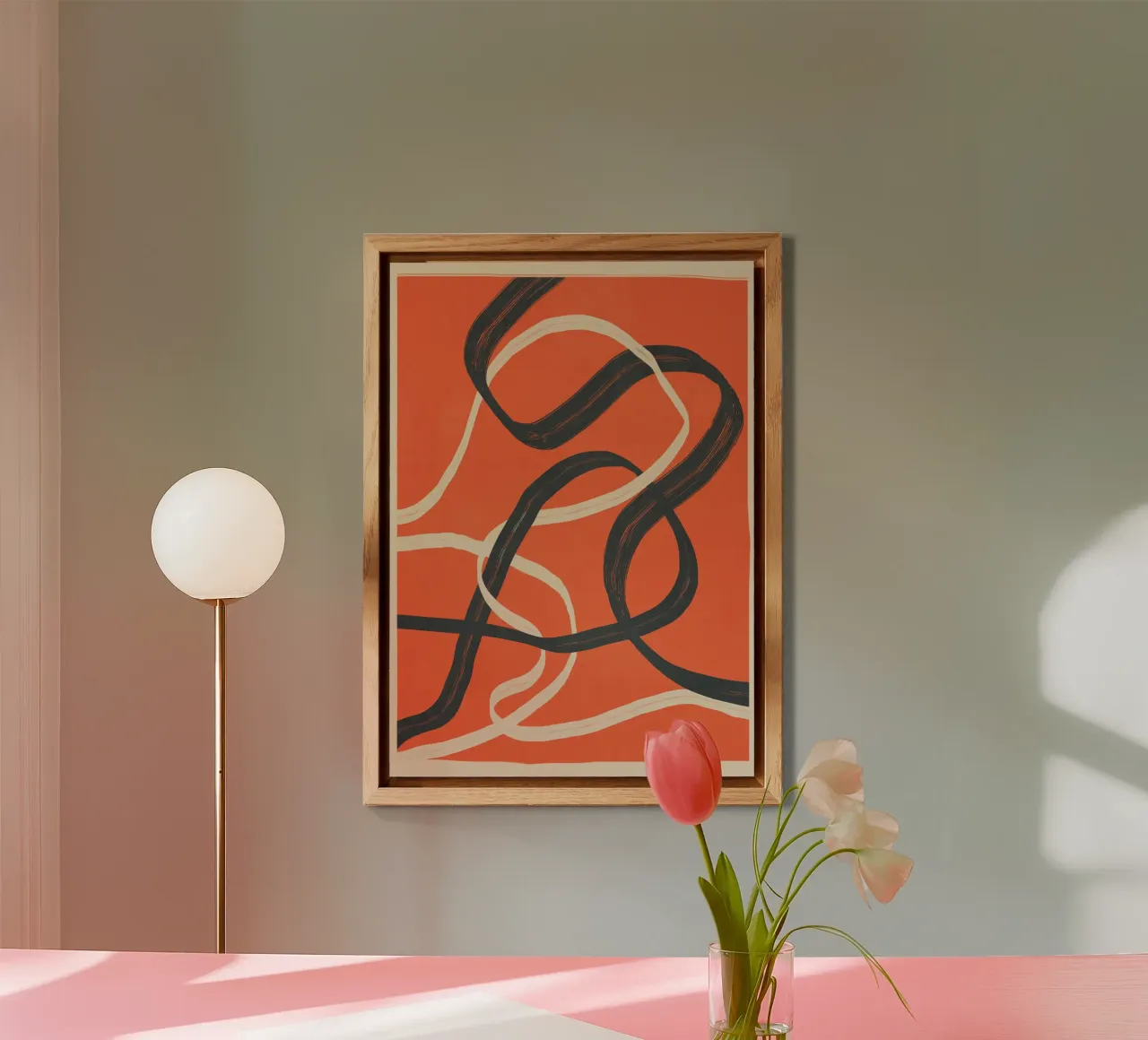 Minimal Abstract Lines Dance 2 alluminio dibond da Nadjaa