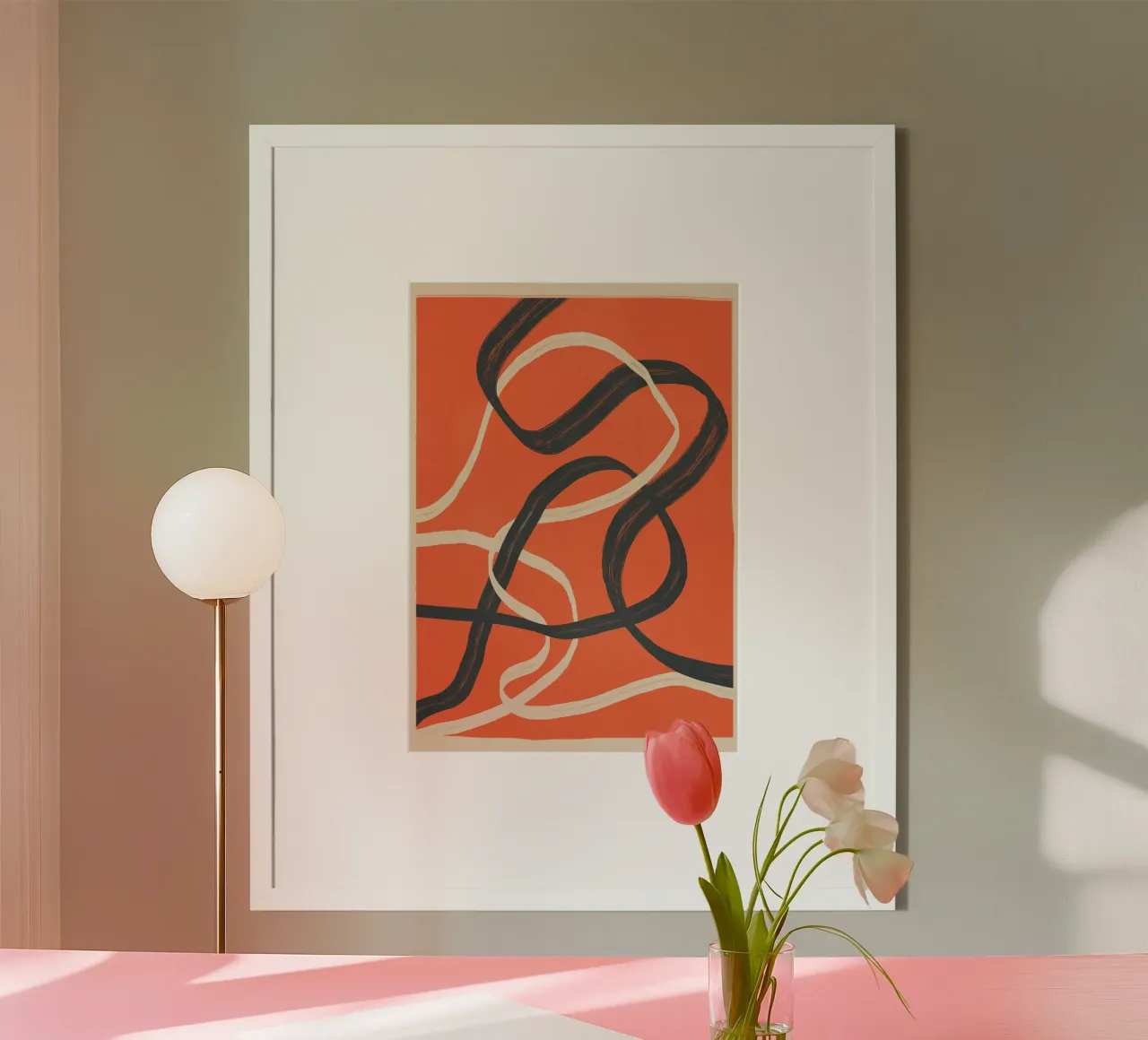Minimal Abstract Lines Dance 2 poster da Nadjaa