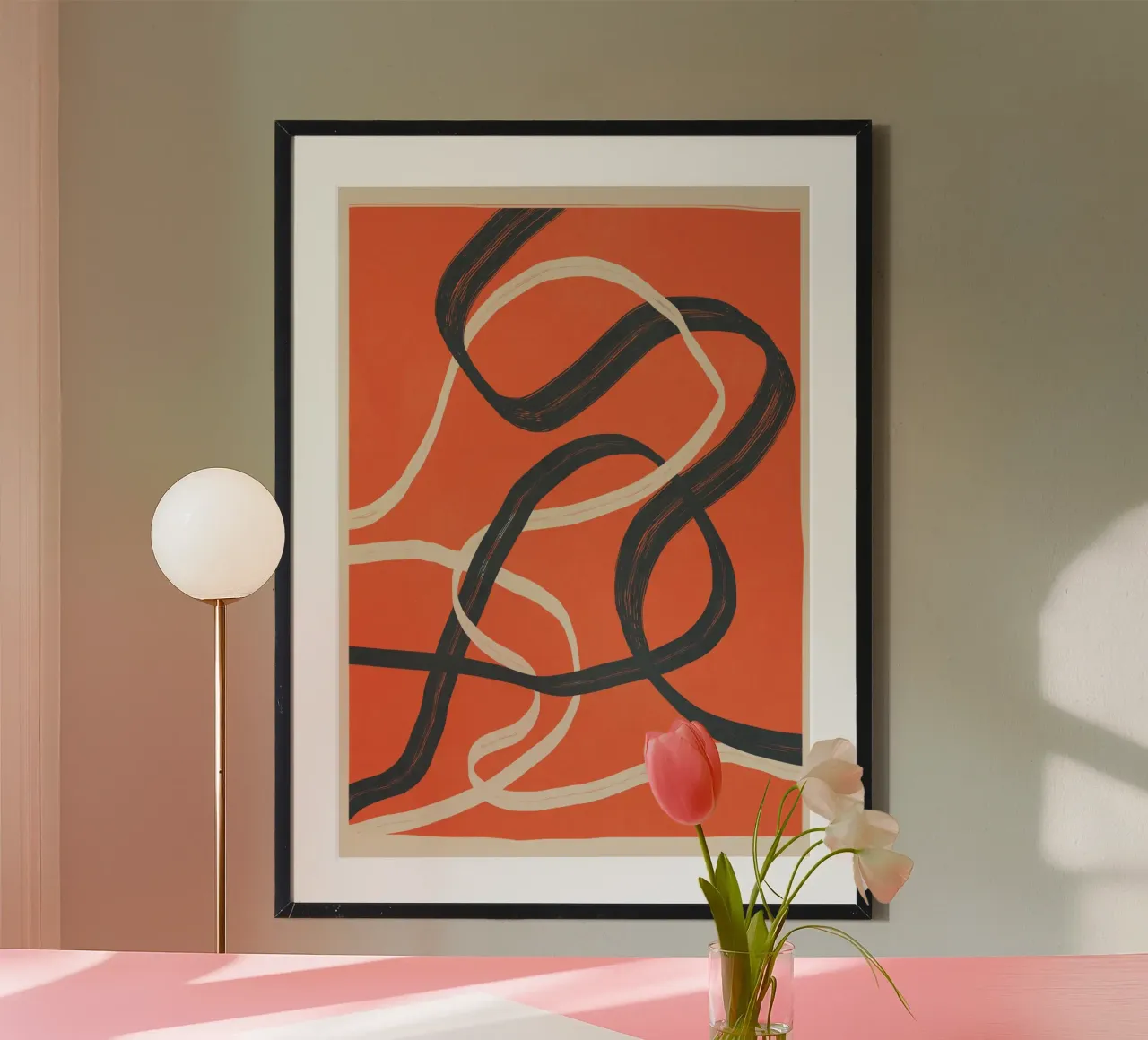 Minimal Abstract Lines Dance 2 poster da Nadjaa
