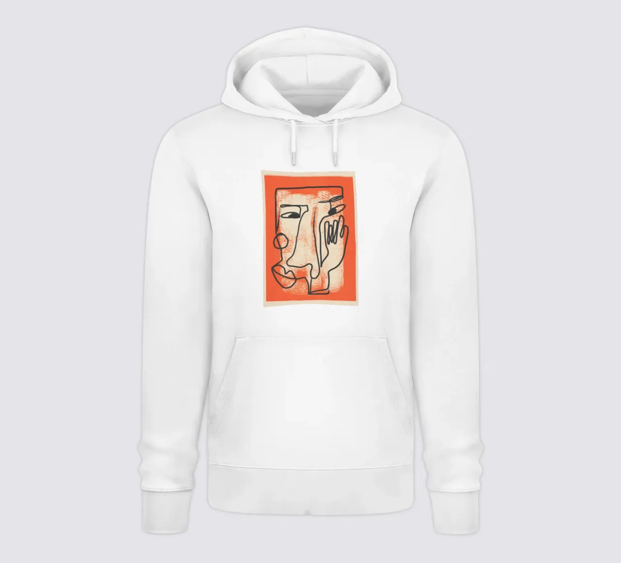 Minimal Face Impression 2 felpa con cappuccio da Nadjaa