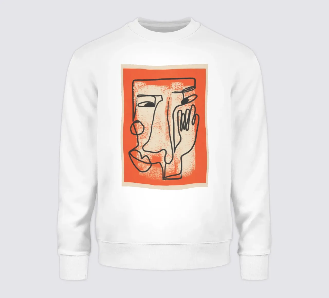Minimal Face Impression 2 sudadera de Nadjaa