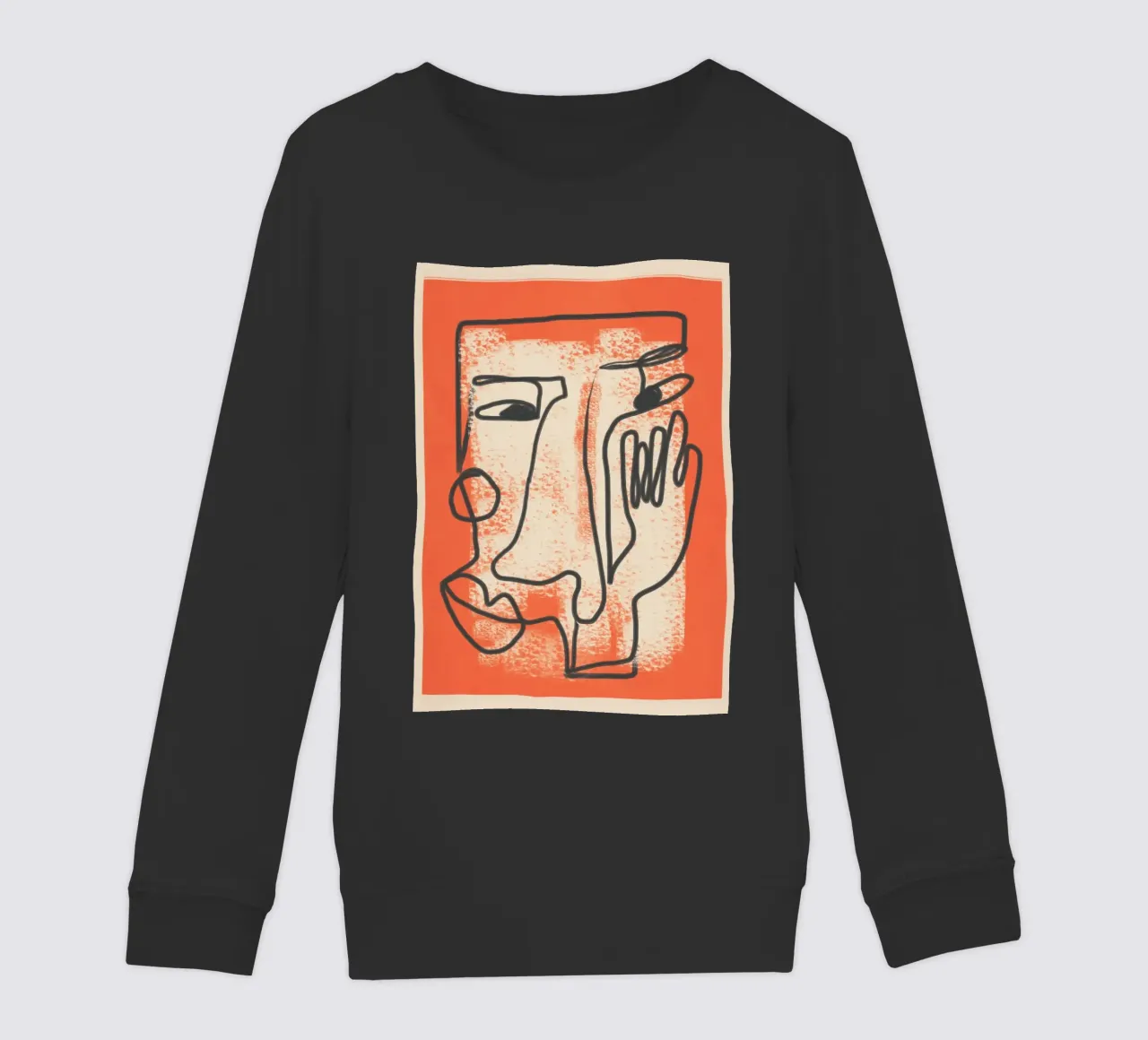 Minimal Face Impression 2 felpa bambino da Nadjaa