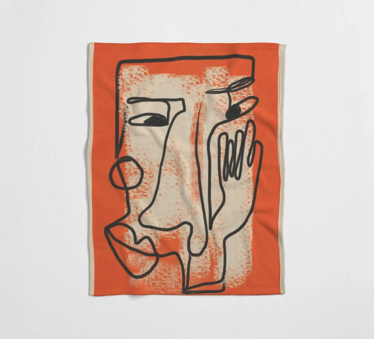Minimal Face Impression 2 coperta in pile da Nadjaa