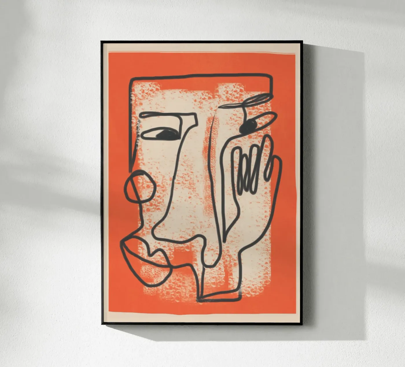 Minimal Face Impression 2 acryl van Nadjaa