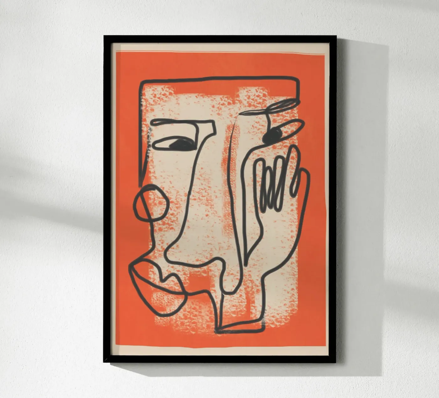 Minimal Face Impression 2 poster van Nadjaa