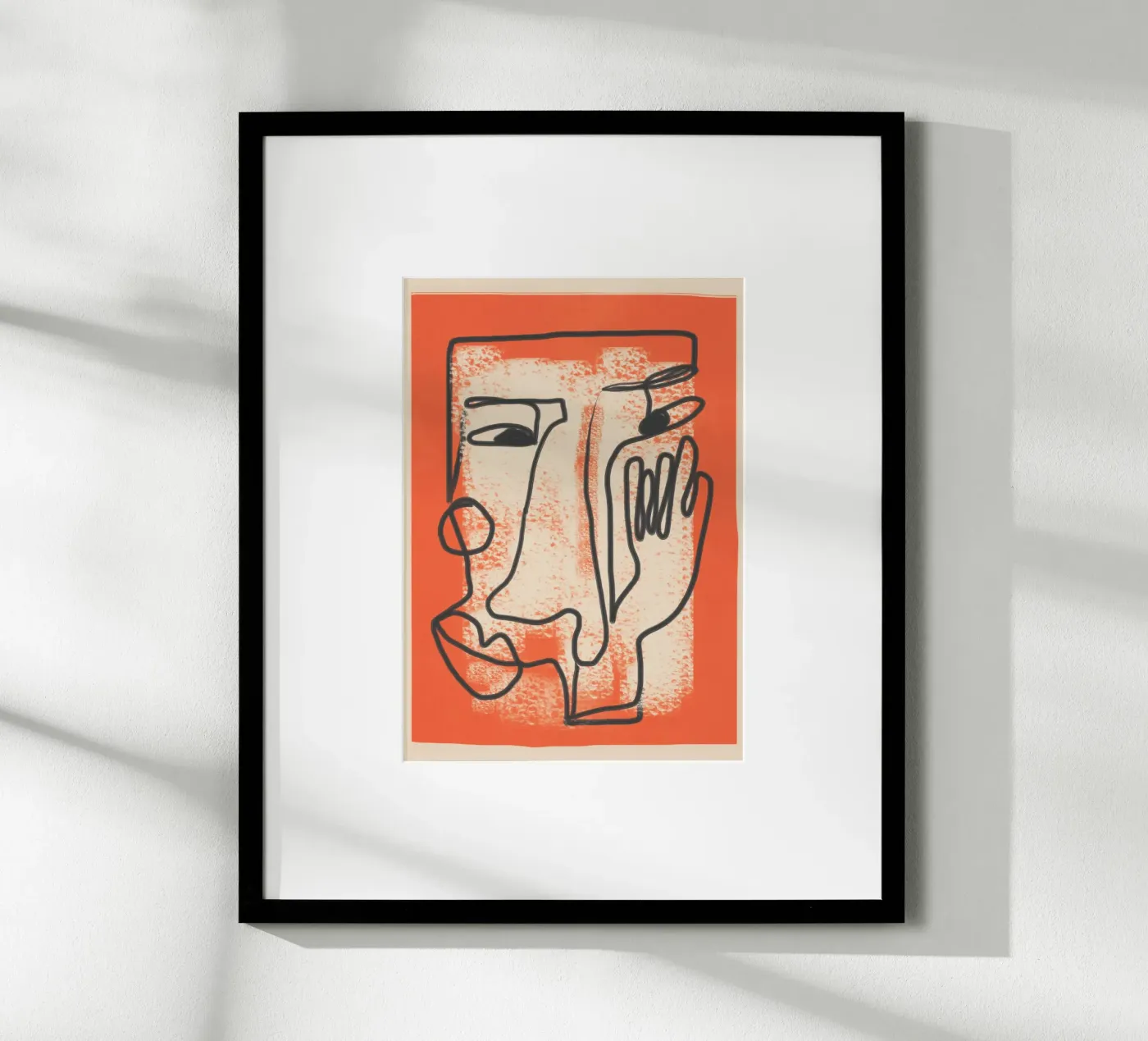 Minimal Face Impression 2 poster van Nadjaa