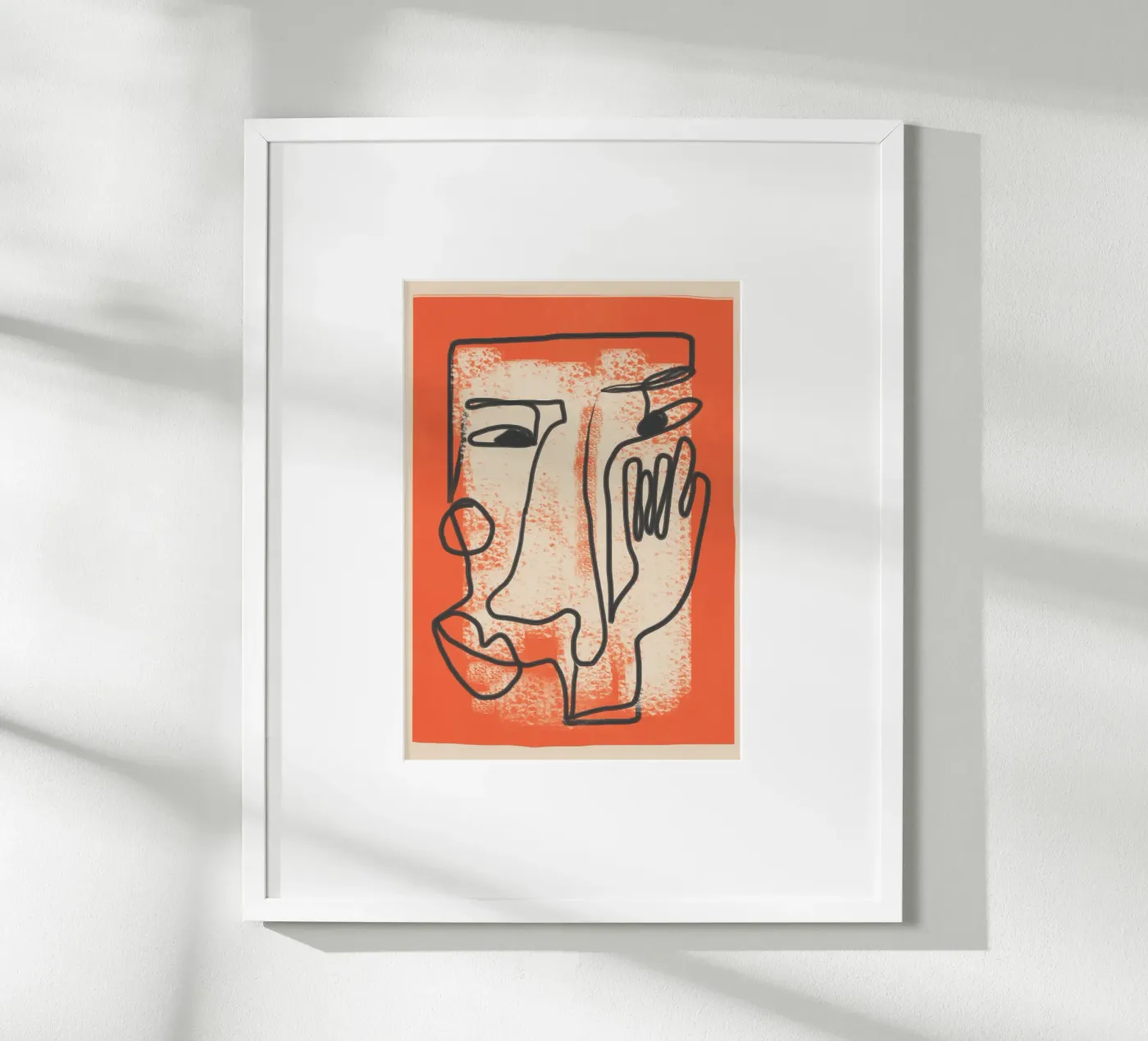 Minimal Face Impression 2 poster van Nadjaa