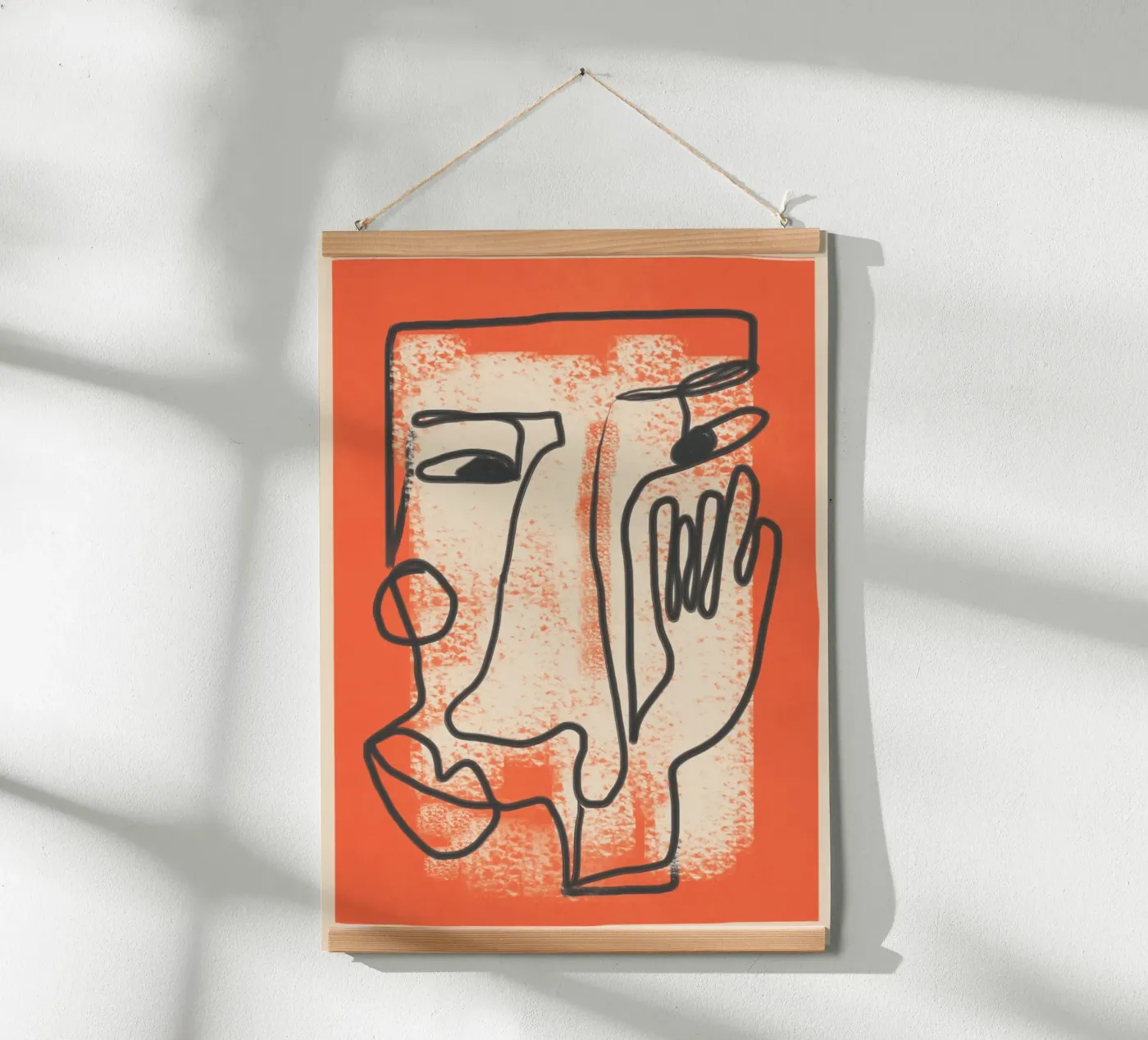 Minimal Face Impression 2 poster van Nadjaa