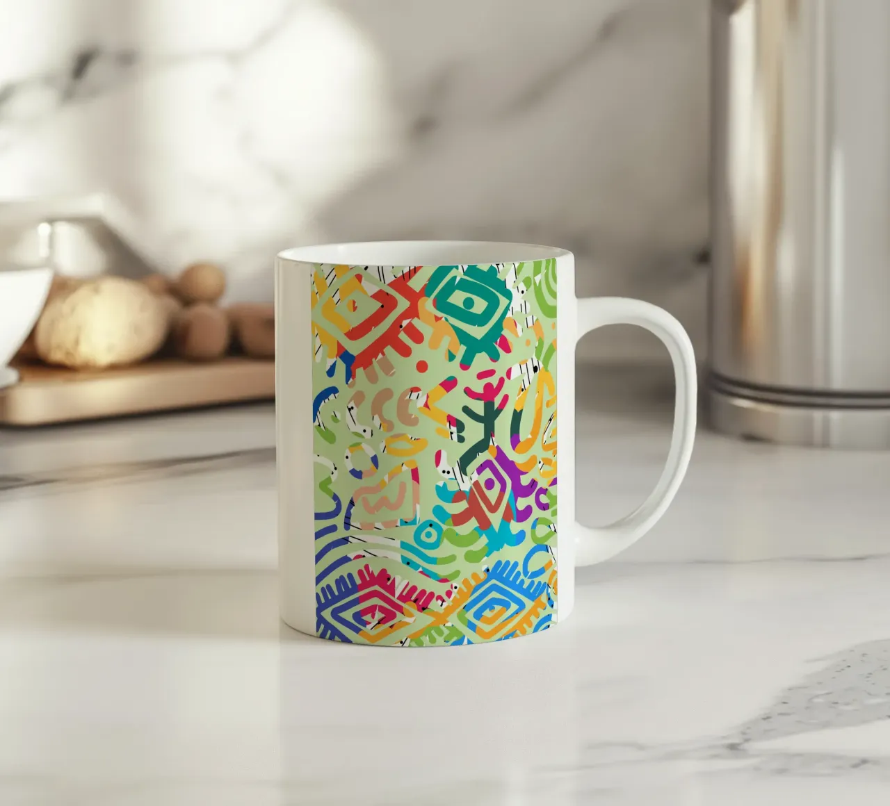 Graffiti scribble 02 tazza in ceramica da Little Dean