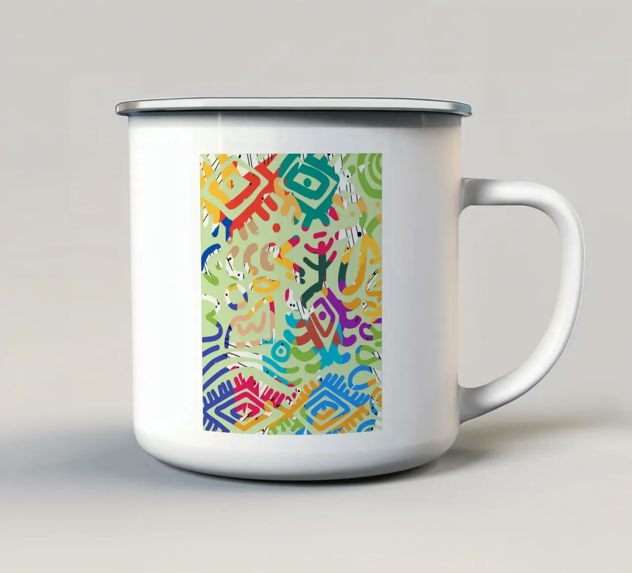 Graffiti scribble 02 tazza in smalto da Little Dean