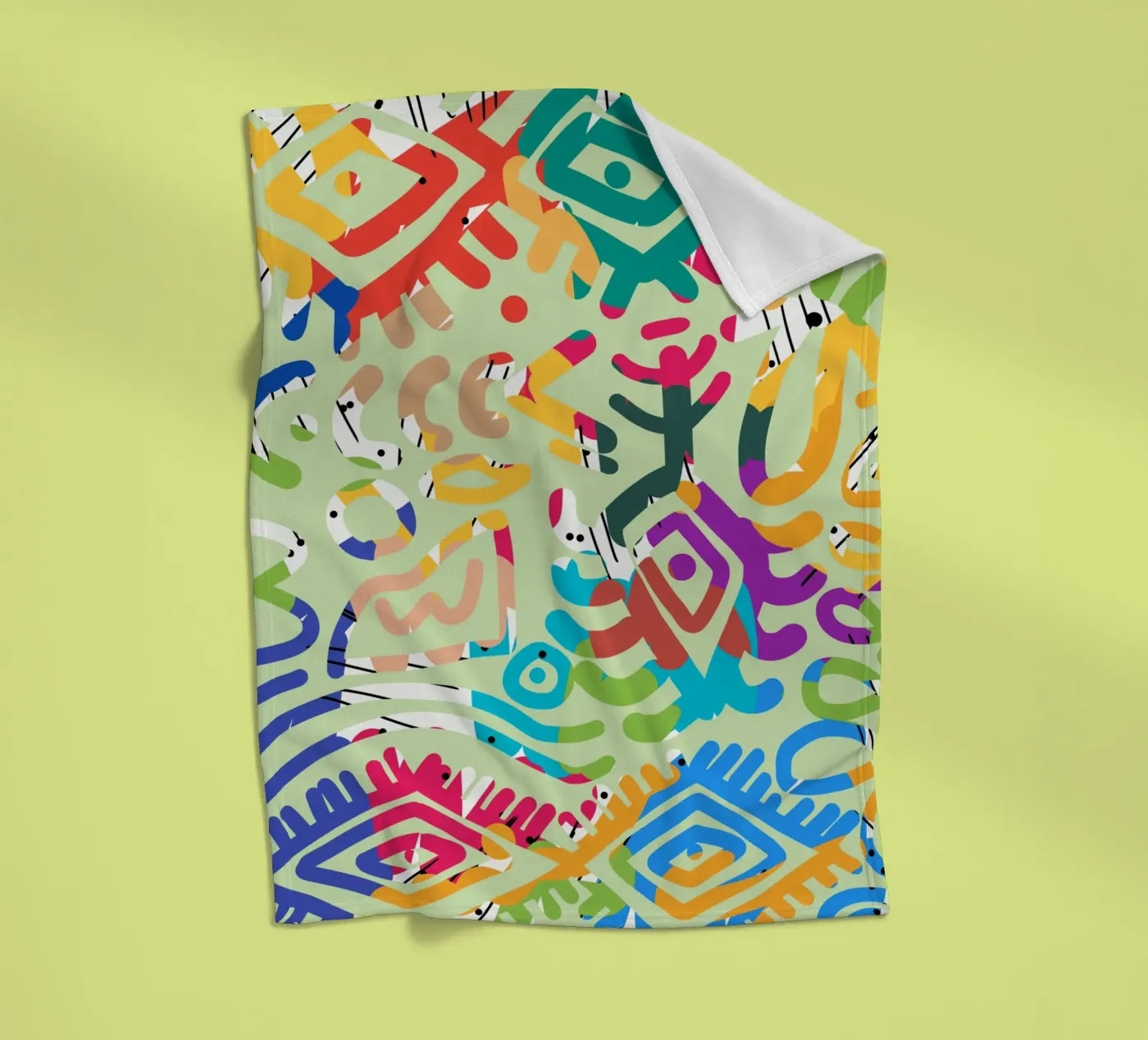 Graffiti scribble 02 coperta in pile da Little Dean