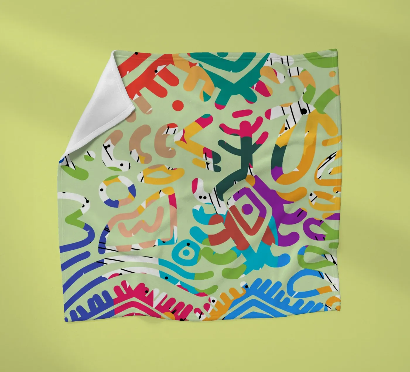 Graffiti scribble 02 coperta in pile da Little Dean