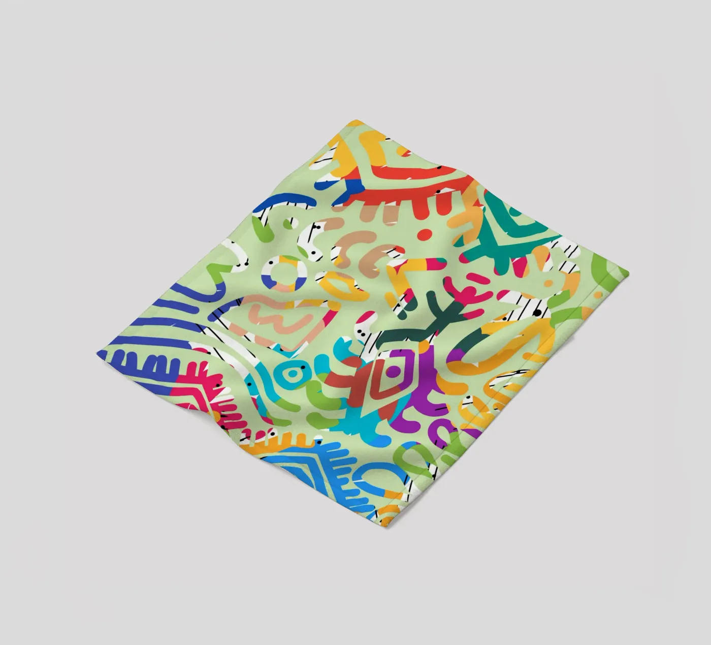 Graffiti scribble 02 coperta in pile da Little Dean