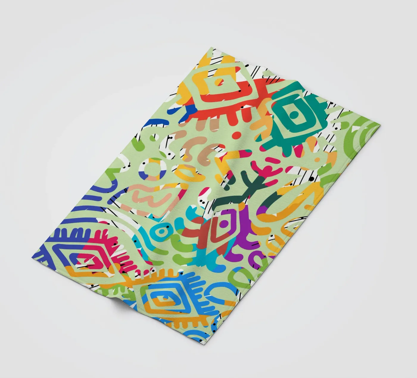 Graffiti scribble 02 coperta in pile da Little Dean