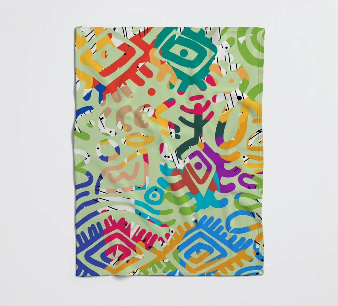 Graffiti scribble 02 coperta in pile da Little Dean