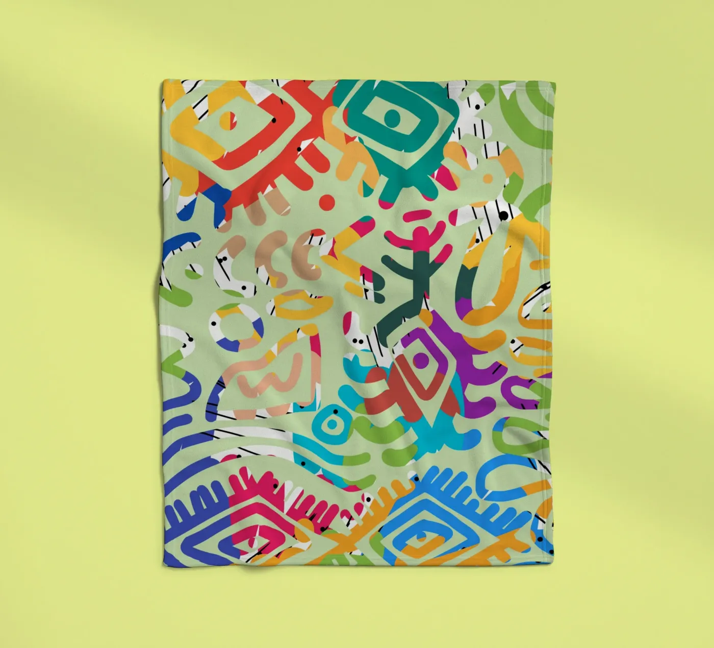 Graffiti scribble 02 coperta in pile da Little Dean