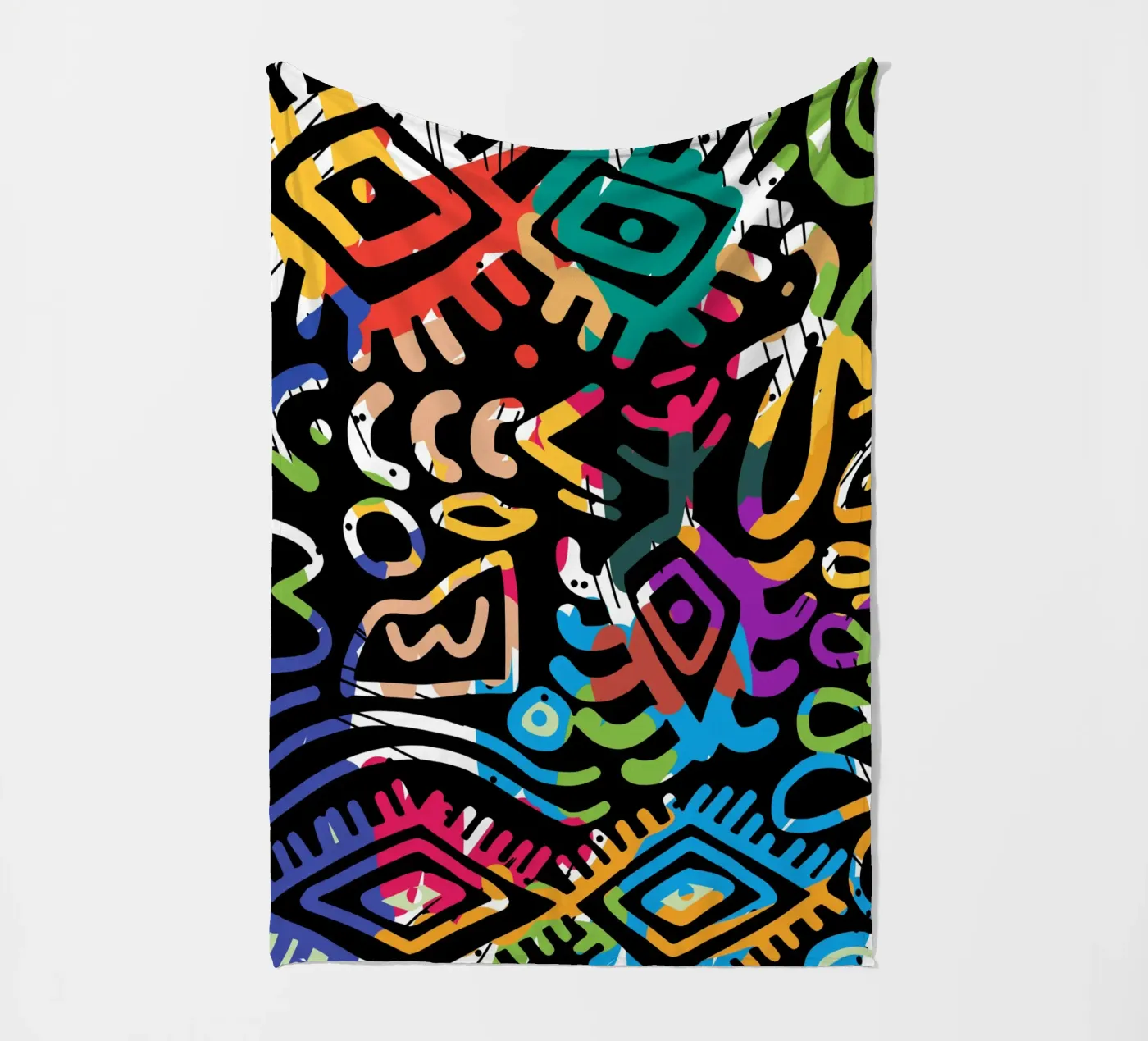 Graffiti scribble 03 coperta in pile da Little Dean