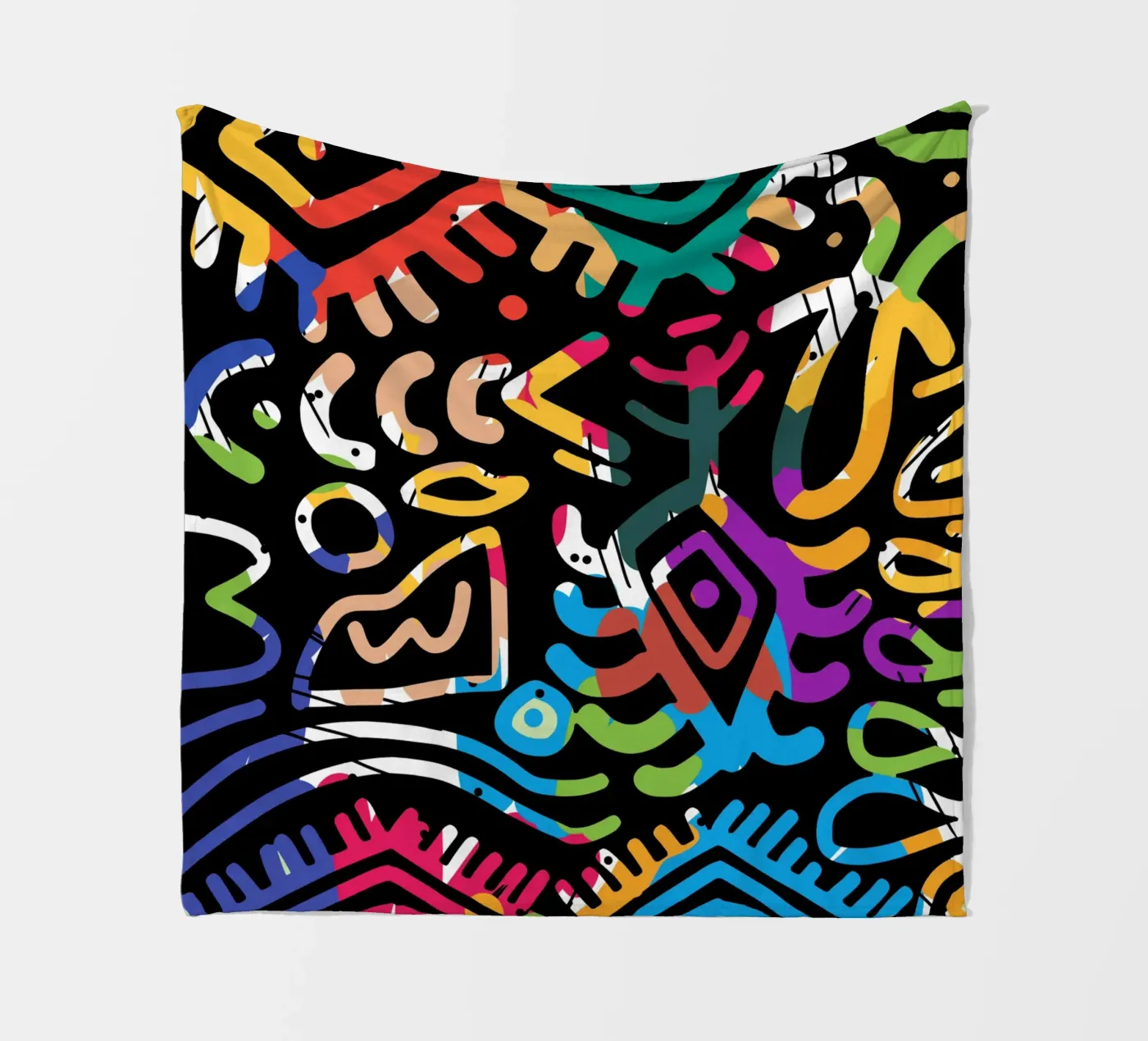 Graffiti scribble 03 coperta in pile da Little Dean