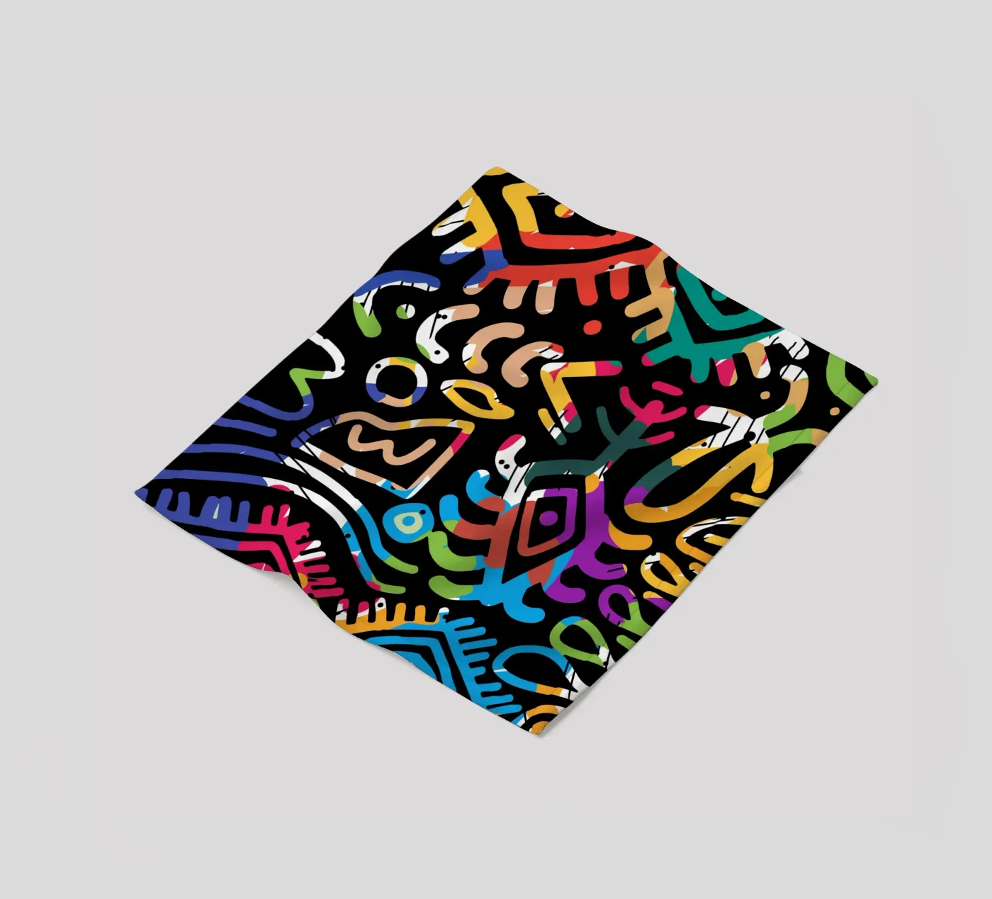 Graffiti scribble 03 coperta in pile da Little Dean