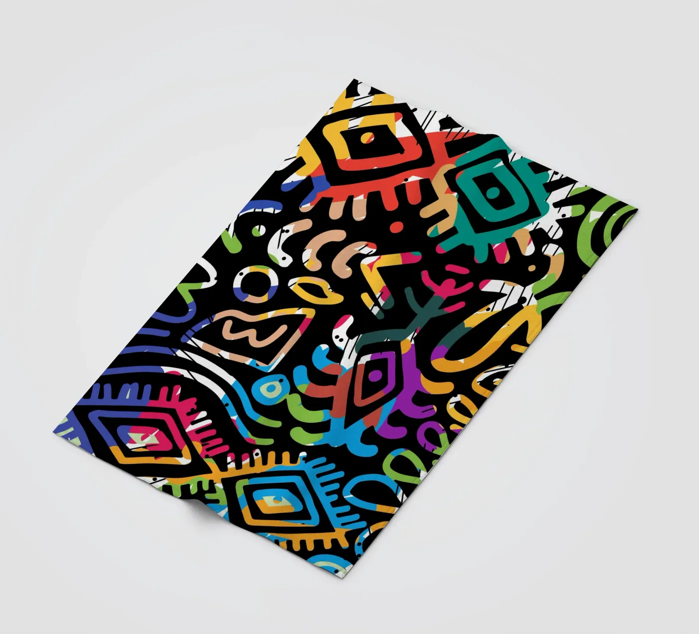 Graffiti scribble 03 coperta in pile da Little Dean