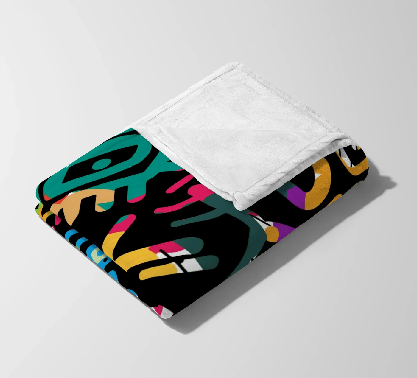 Graffiti scribble 03 coperta in pile da Little Dean