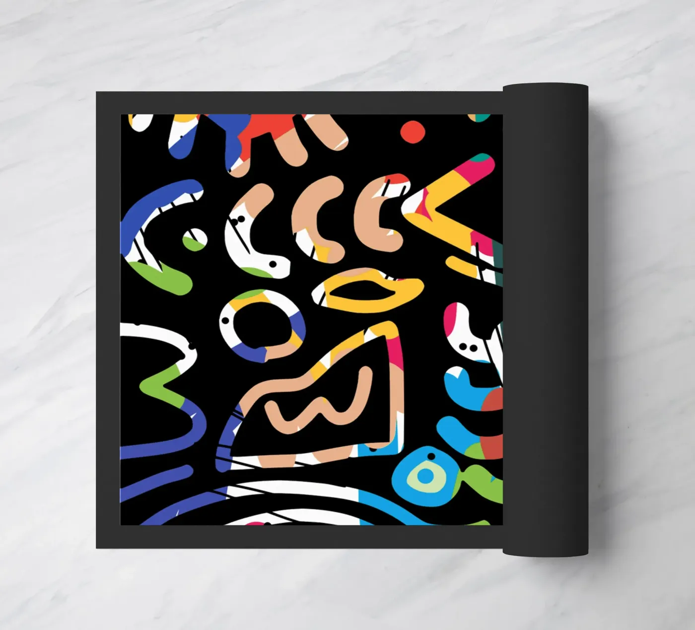 Graffiti scribble 03 doormat by Little Dean