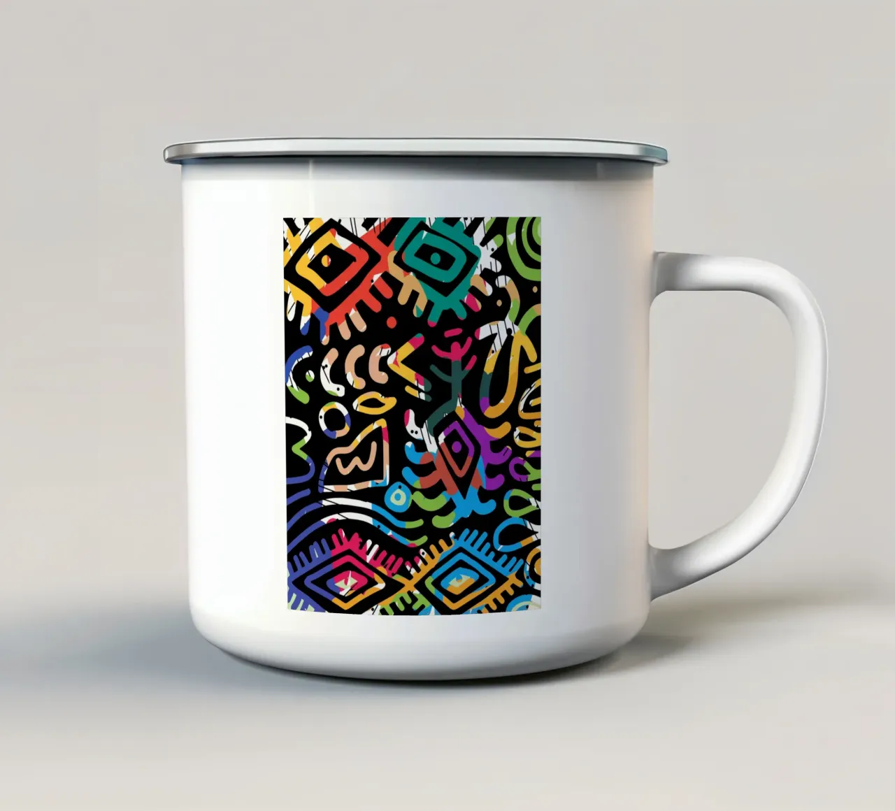 Graffiti scribble 03 tazza in smalto da Little Dean