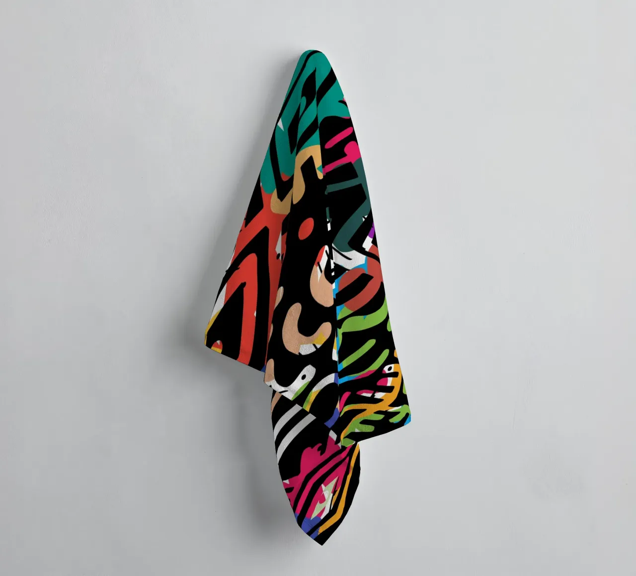 Graffiti scribble 03 asciugamano da bagno da Little Dean