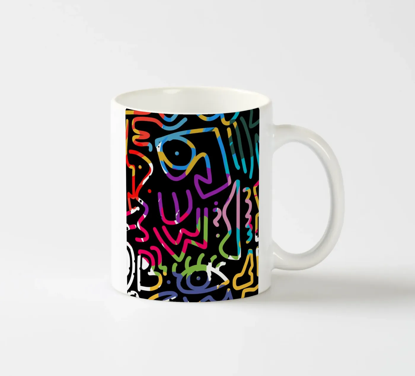 Graffiti scribble 04 tazza in ceramica da Little Dean