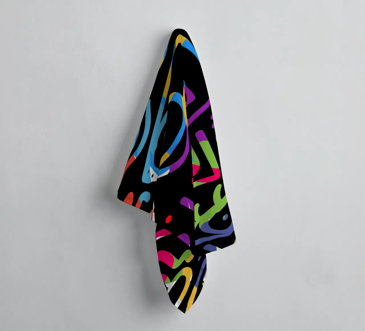 Graffiti scribble 04 asciugamano da bagno da Little Dean