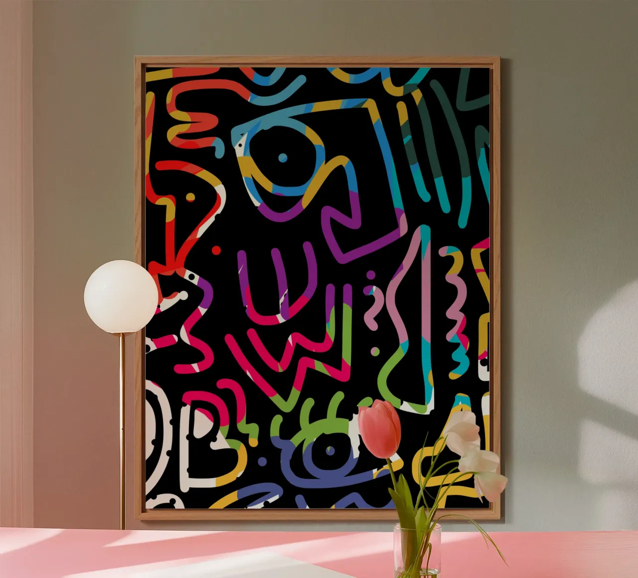 Graffiti scribble 04 alluminio dibond da Little Dean