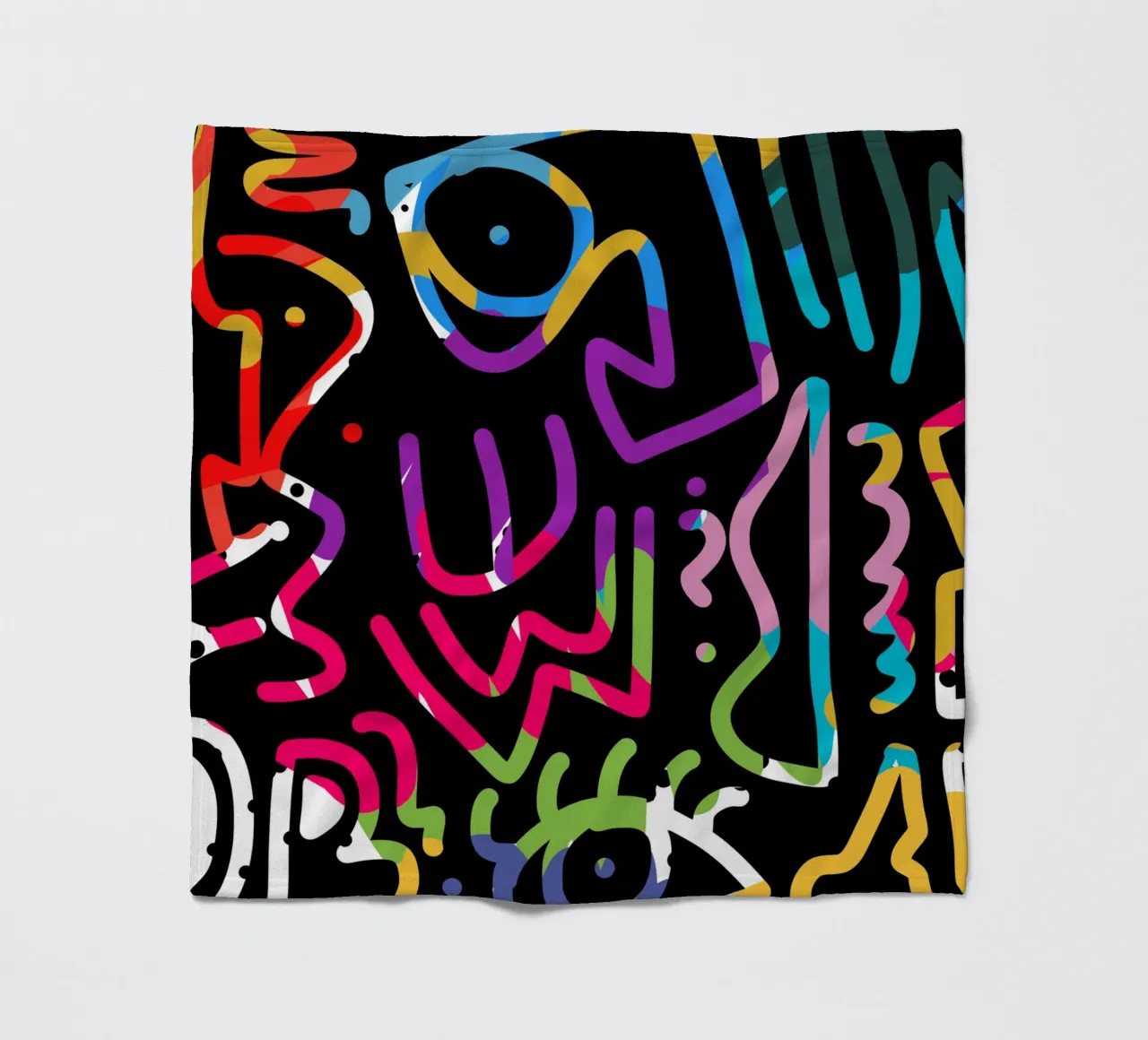 Graffiti scribble 04 coperta in pile da Little Dean