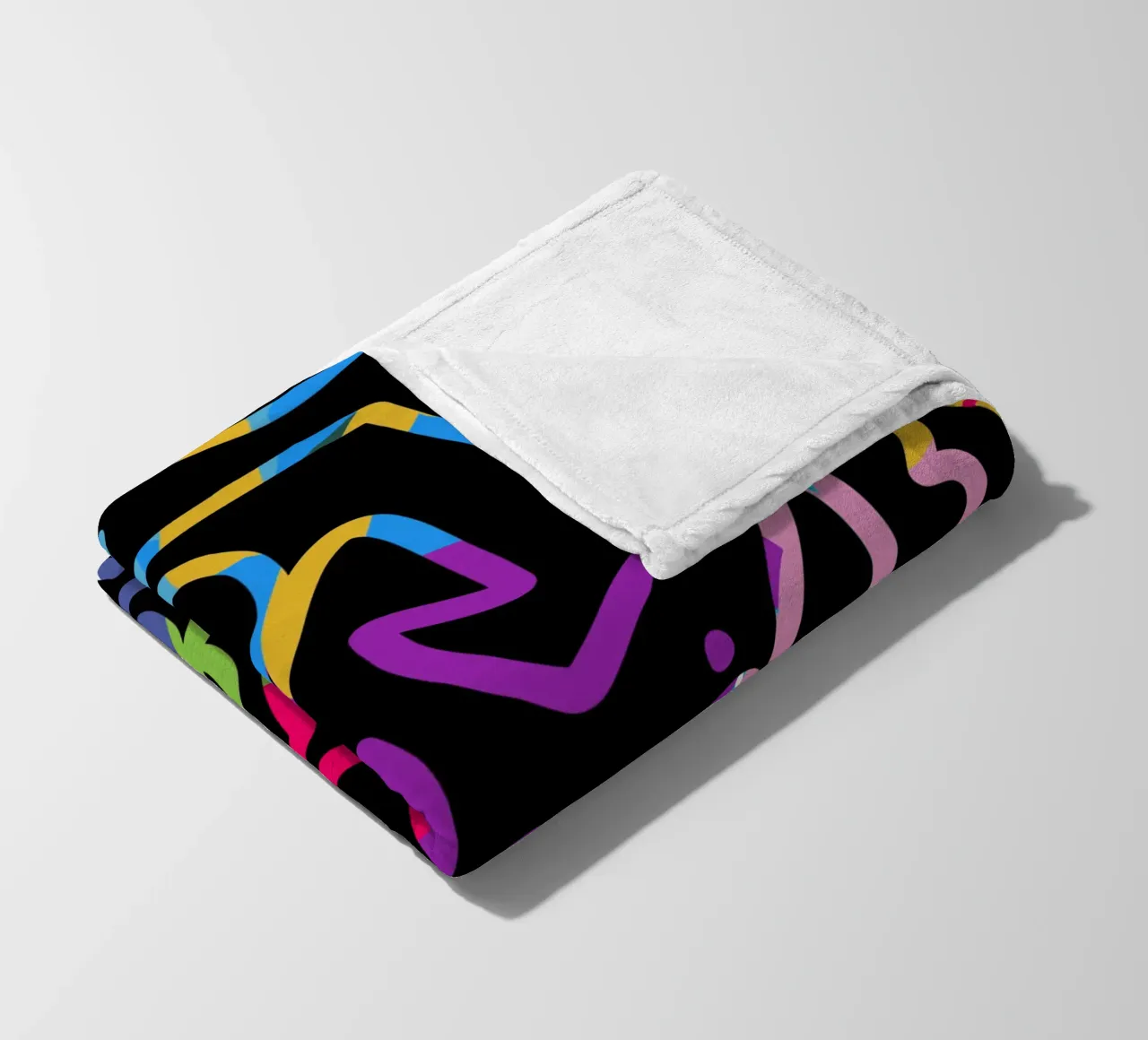 Graffiti scribble 04 coperta in pile da Little Dean
