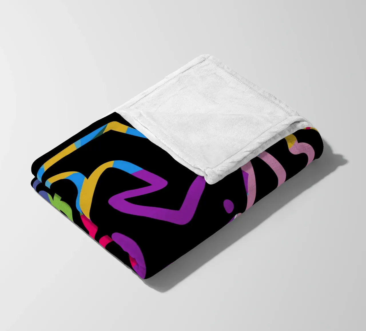 Graffiti scribble 04 coperta in pile da Little Dean