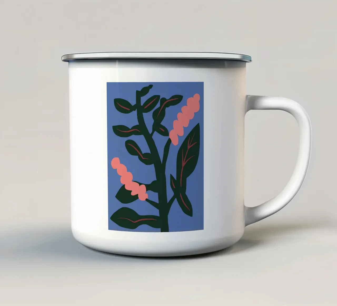 Fioritura del papavero tazza in smalto da Little Dean