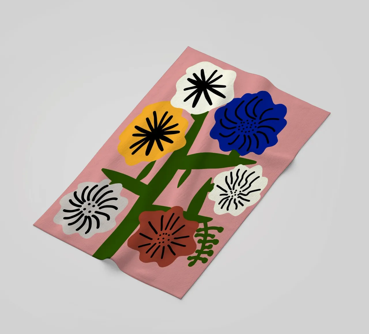 Fiori misti telo mare da Little Dean