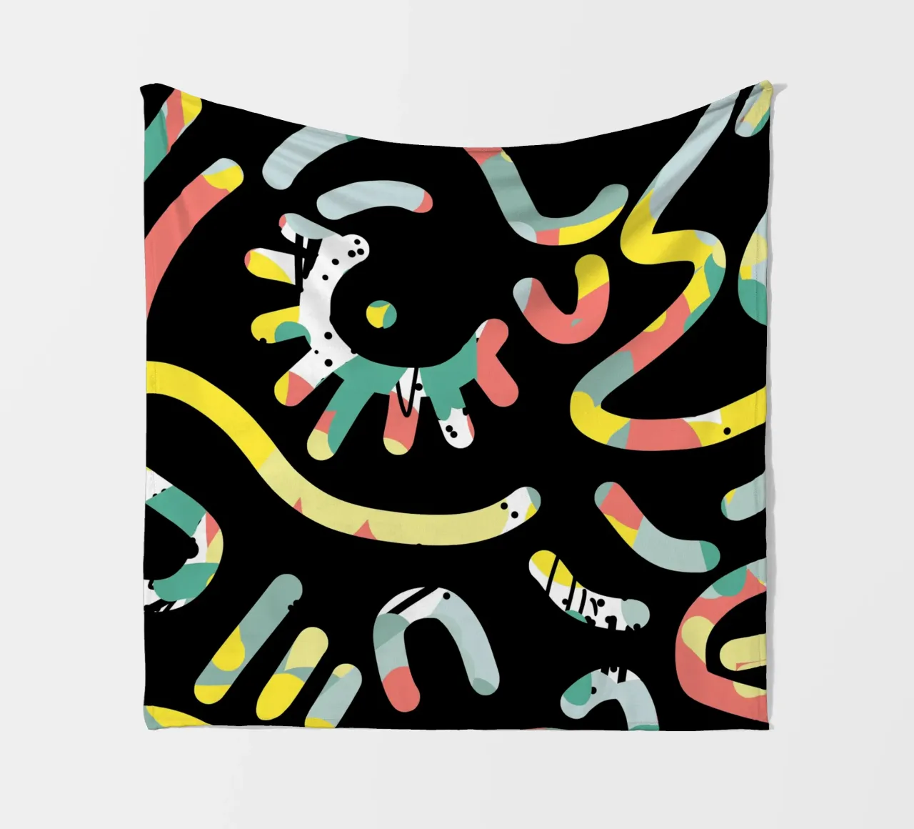 Graffiti scribble 05 coperta in pile da Little Dean