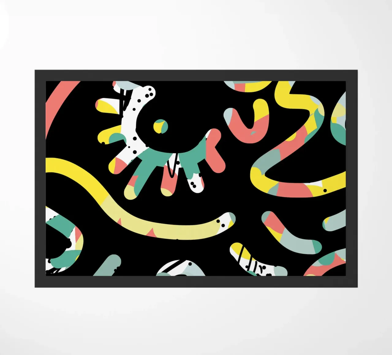 Graffiti scribble 05 doormat by Little Dean