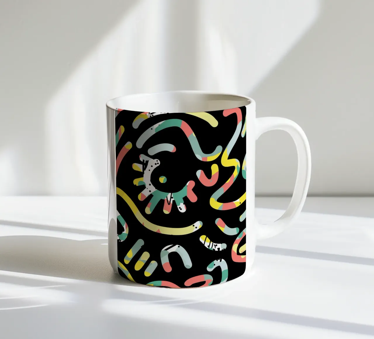 Graffiti scribble 05 tazza in ceramica da Little Dean