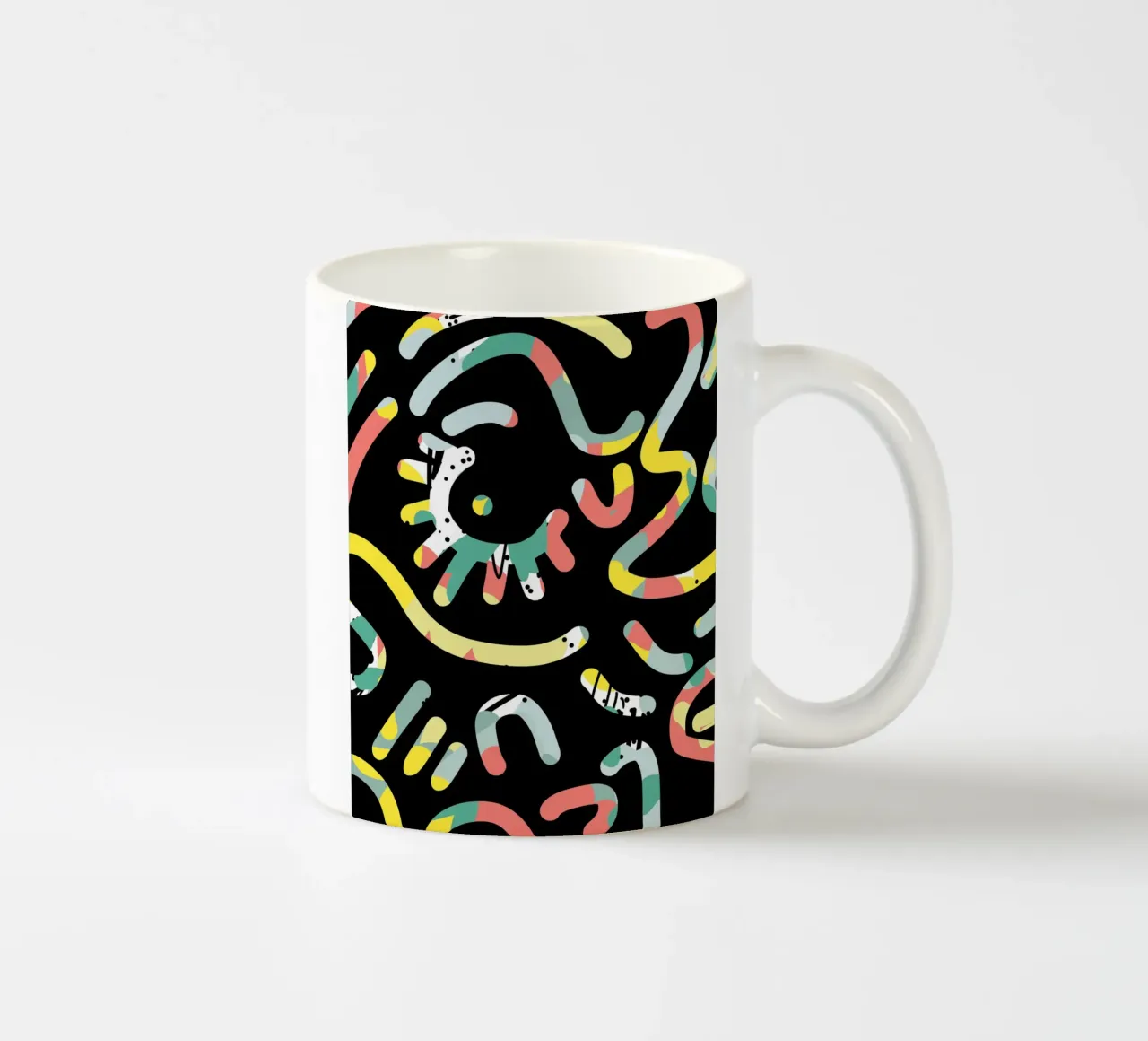 Graffiti scribble 05 tazza in ceramica da Little Dean