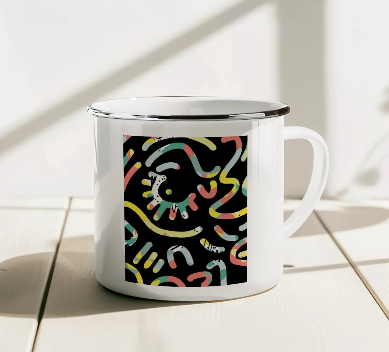 Graffiti scribble 05 tazza in smalto da Little Dean