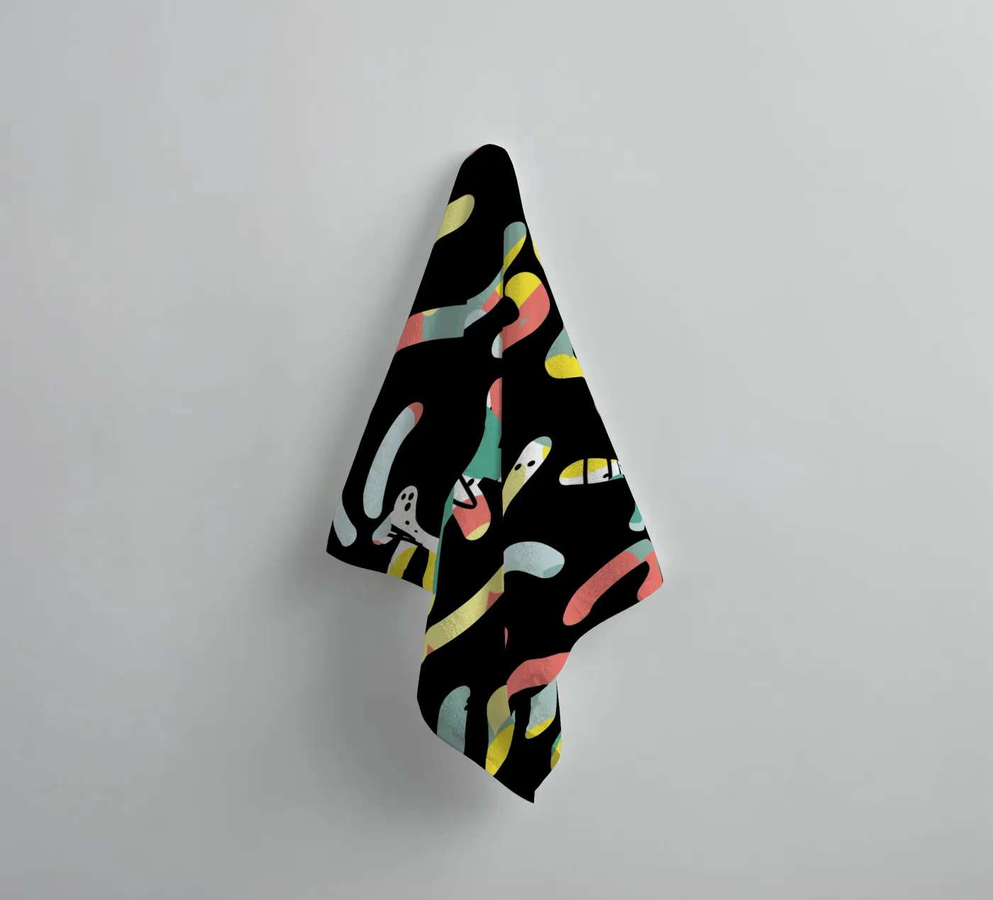 Graffiti scribble 05 towel by Little Dean